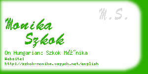 monika szkok business card